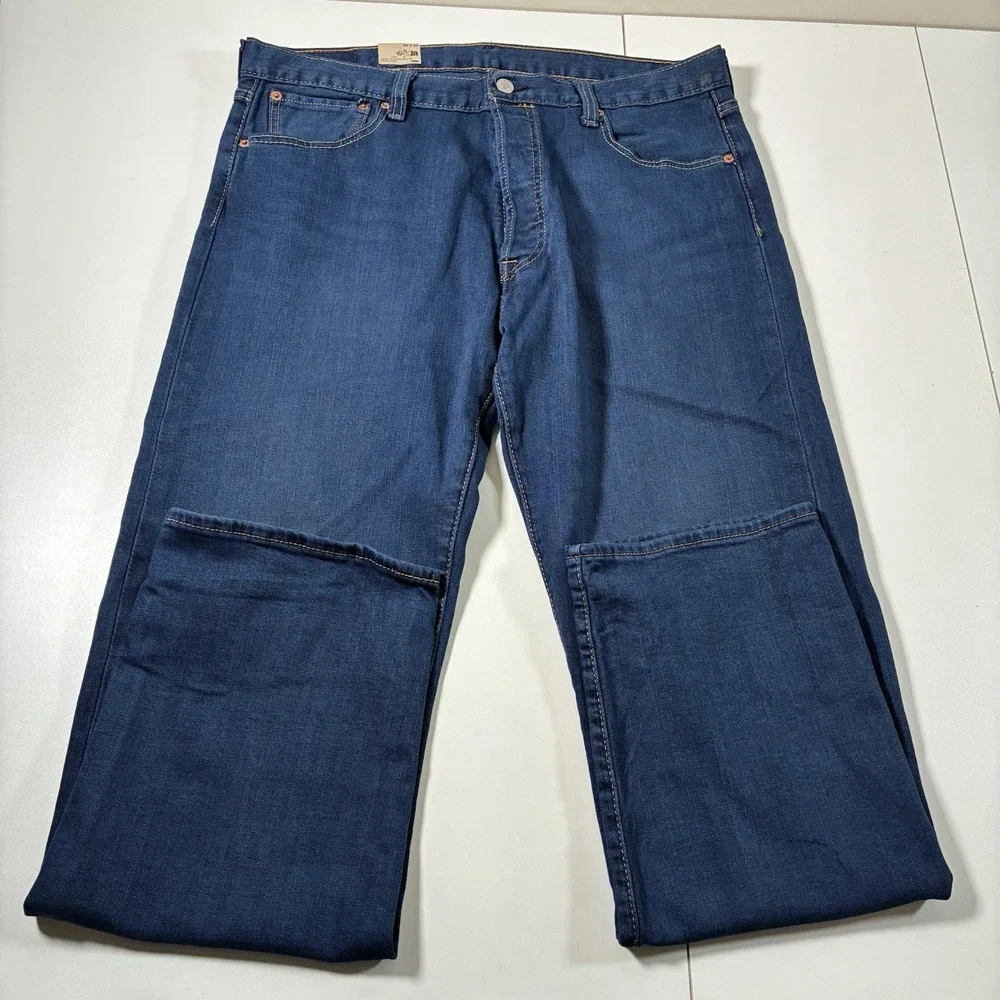 NEW Levi's 501 Jeans 36x32 Button Fly Blue‎ Denim Straight Cowboy USA